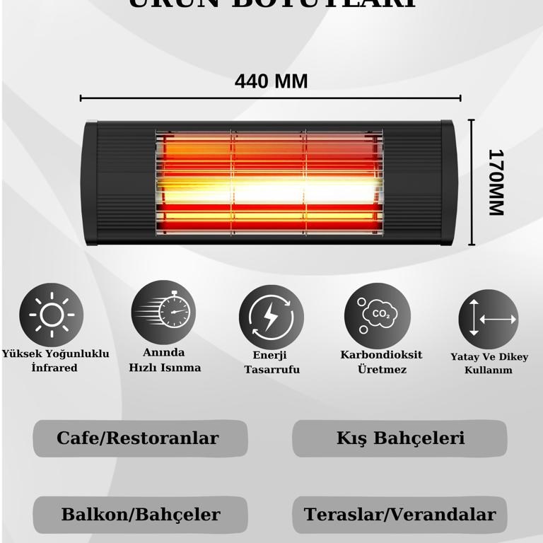Supreme 1500 Dış Mekan Isıtıcı - Görsel 2